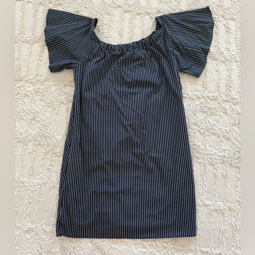 Banana Republic Navy Striped Mini Dress